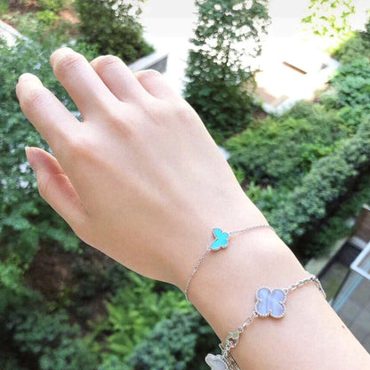 [LUXE]BUTTERFLY TURQUOISE BUTTERFLY BRACELET SILVER