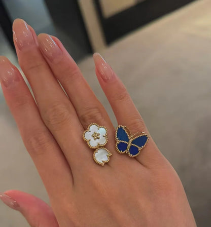 [LUXE]2026 NEW STYLE LUCKY SPRING BUTTERFLY OPEN-FACE RINGS