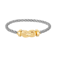 [LUXE]CHANCE PULSERA GRANDE DE OCHO FIGURAS CON HEBILLA SIN DIAMANTES EN ORO