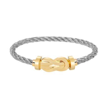 [LUXE]CHANCE PULSERA GRANDE DE OCHO FIGURAS CON HEBILLA SIN DIAMANTES EN ORO