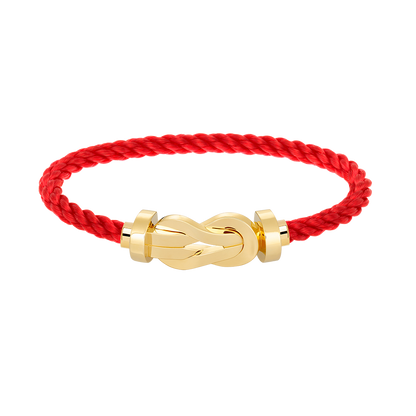 [LUXE]CHANCE PULSERA GRANDE DE OCHO FIGURAS CON HEBILLA SIN DIAMANTES EN ORO