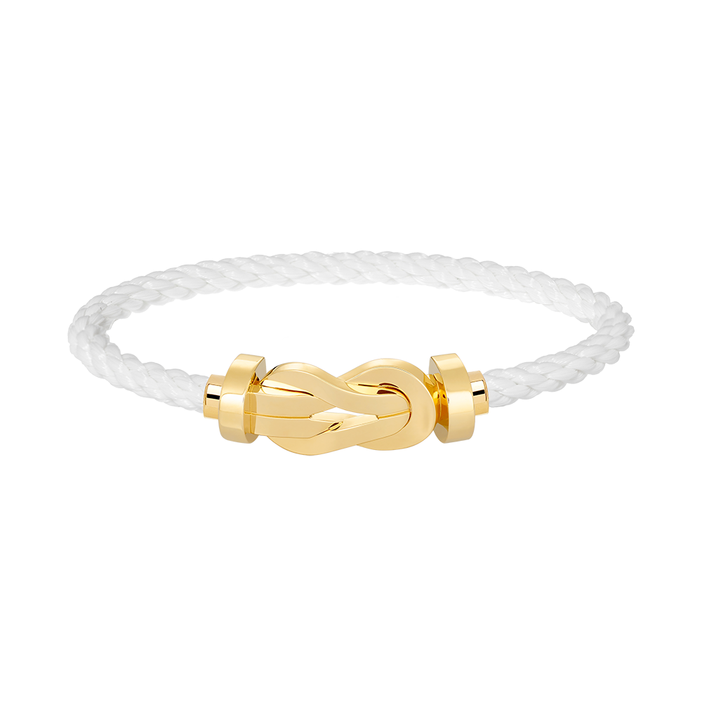 [LUXE]CHANCE PULSERA GRANDE DE OCHO FIGURAS CON HEBILLA SIN DIAMANTES EN ORO