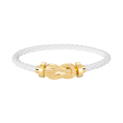 [LUXE]CHANCE PULSERA GRANDE DE OCHO FIGURAS CON HEBILLA SIN DIAMANTES EN ORO