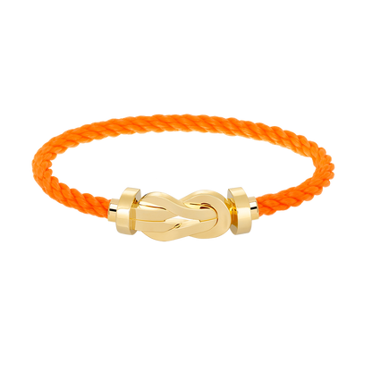 [LUXE]CHANCE PULSERA GRANDE DE OCHO FIGURAS CON HEBILLA SIN DIAMANTES EN ORO