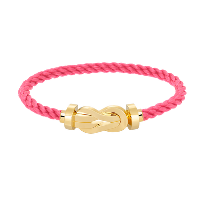 [LUXE]CHANCE PULSERA GRANDE DE OCHO FIGURAS CON HEBILLA SIN DIAMANTES EN ORO