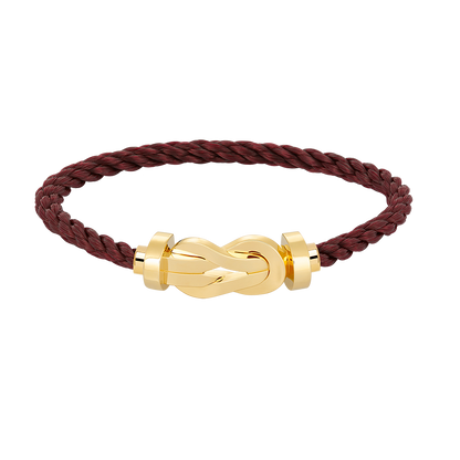 [LUXE]CHANCE PULSERA GRANDE DE OCHO FIGURAS CON HEBILLA SIN DIAMANTES EN ORO