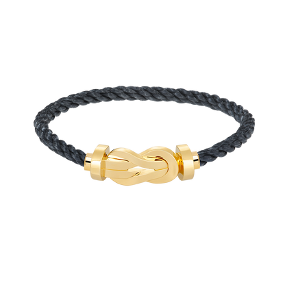 [LUXE]CHANCE PULSERA GRANDE DE OCHO FIGURAS CON HEBILLA SIN DIAMANTES EN ORO