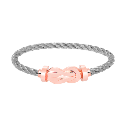 [LUXE]CHANCE PULSERA GRANDE DE 8 FIGURAS CON HEBILLA SIN DIAMANTES EN ORO ROSA