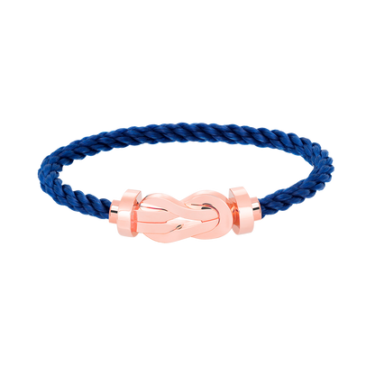 [LUXE]CHANCE PULSERA GRANDE DE 8 FIGURAS CON HEBILLA SIN DIAMANTES EN ORO ROSA