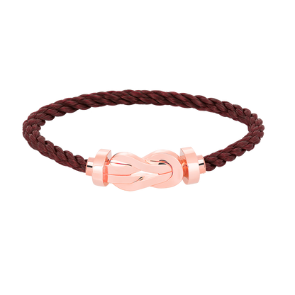 [LUXE]CHANCE PULSERA GRANDE DE 8 FIGURAS CON HEBILLA SIN DIAMANTES EN ORO ROSA