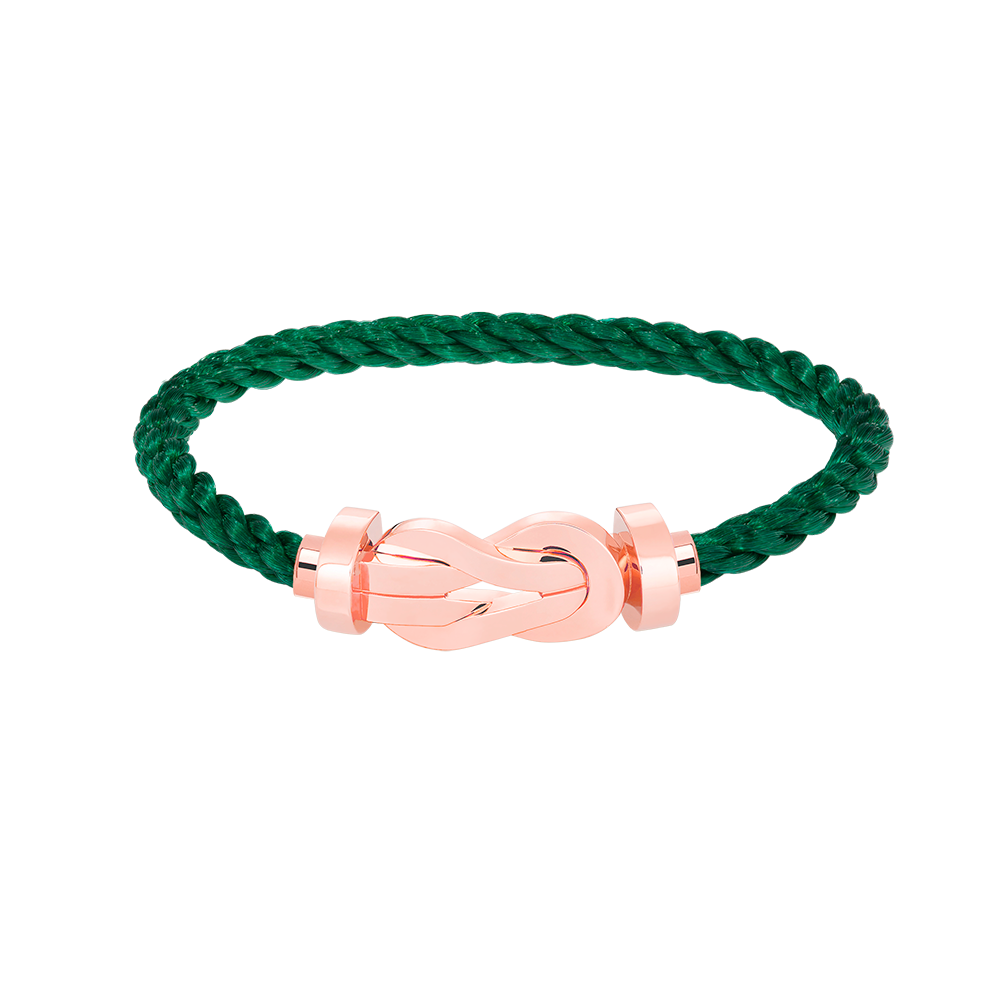 [LUXE]CHANCE PULSERA GRANDE DE 8 FIGURAS CON HEBILLA SIN DIAMANTES EN ORO ROSA