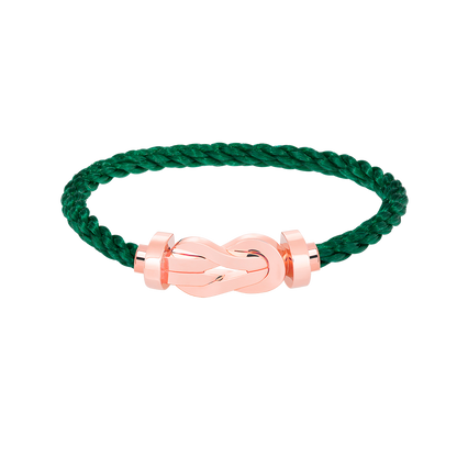 [LUXE]CHANCE PULSERA GRANDE DE 8 FIGURAS CON HEBILLA SIN DIAMANTES EN ORO ROSA