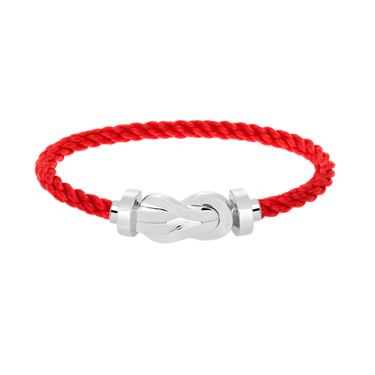 [LUXE]CHANCE PULSERA GRANDE DE 8 FIGURAS CON HEBILLA SIN DIAMANTES PLATA
