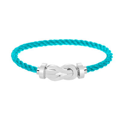 [LUXE]CHANCE PULSERA GRANDE DE 8 FIGURAS CON HEBILLA SIN DIAMANTES PLATA