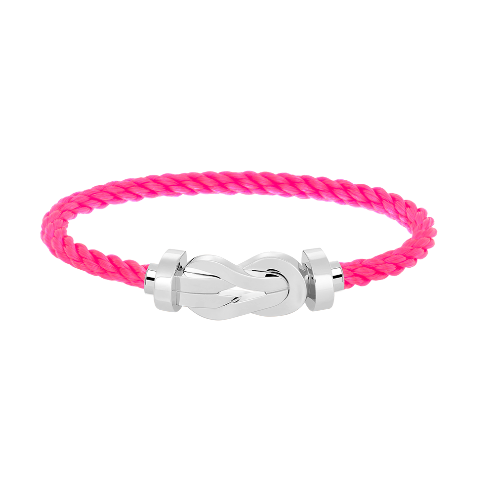 [LUXE]CHANCE PULSERA GRANDE DE 8 FIGURAS CON HEBILLA SIN DIAMANTES PLATA