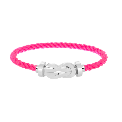 [LUXE]CHANCE PULSERA GRANDE DE 8 FIGURAS CON HEBILLA SIN DIAMANTES PLATA