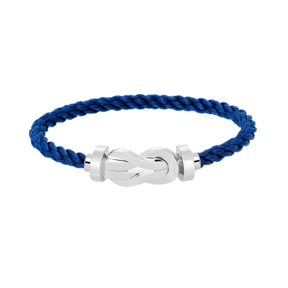[LUXE]CHANCE PULSERA GRANDE DE 8 FIGURAS CON HEBILLA SIN DIAMANTES PLATA