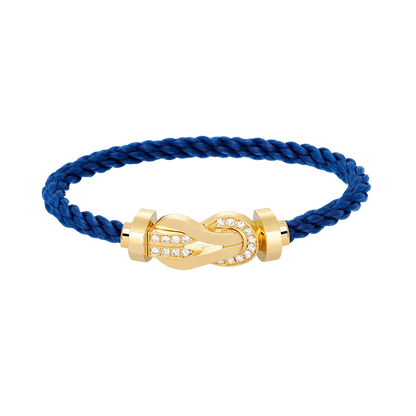 [LUXE]CHANCE PULSERA GRANDE DE OCHO FIGURAS CON HEBILLA DE MEDIO DIAMANTES EN ORO