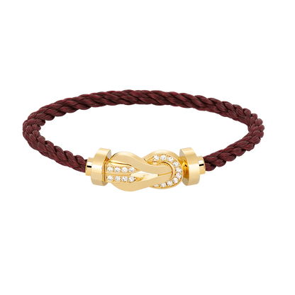 [LUXE]CHANCE PULSERA GRANDE DE OCHO FIGURAS CON HEBILLA DE MEDIO DIAMANTES EN ORO