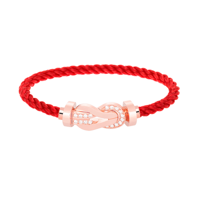 [LUXE]CHANCE PULSERA GRANDE DE MEDIO DIAMANTES CON HEBILLA DE 8 FIGURAS EN ORO ROSA