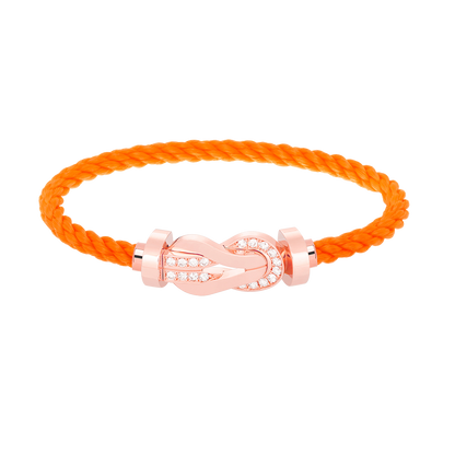 [LUXE]CHANCE PULSERA GRANDE DE MEDIO DIAMANTES CON HEBILLA DE 8 FIGURAS EN ORO ROSA