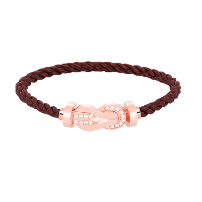 [LUXE]CHANCE PULSERA GRANDE DE MEDIO DIAMANTES CON HEBILLA DE 8 FIGURAS EN ORO ROSA