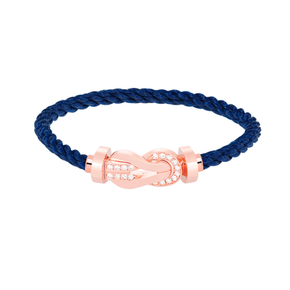 [LUXE]CHANCE PULSERA GRANDE DE MEDIO DIAMANTES CON HEBILLA DE 8 FIGURAS EN ORO ROSA