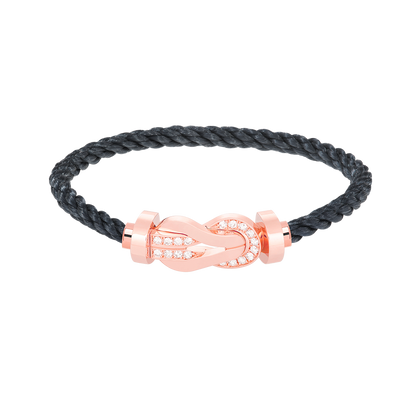 [LUXE]CHANCE PULSERA GRANDE DE MEDIO DIAMANTES CON HEBILLA DE 8 FIGURAS EN ORO ROSA