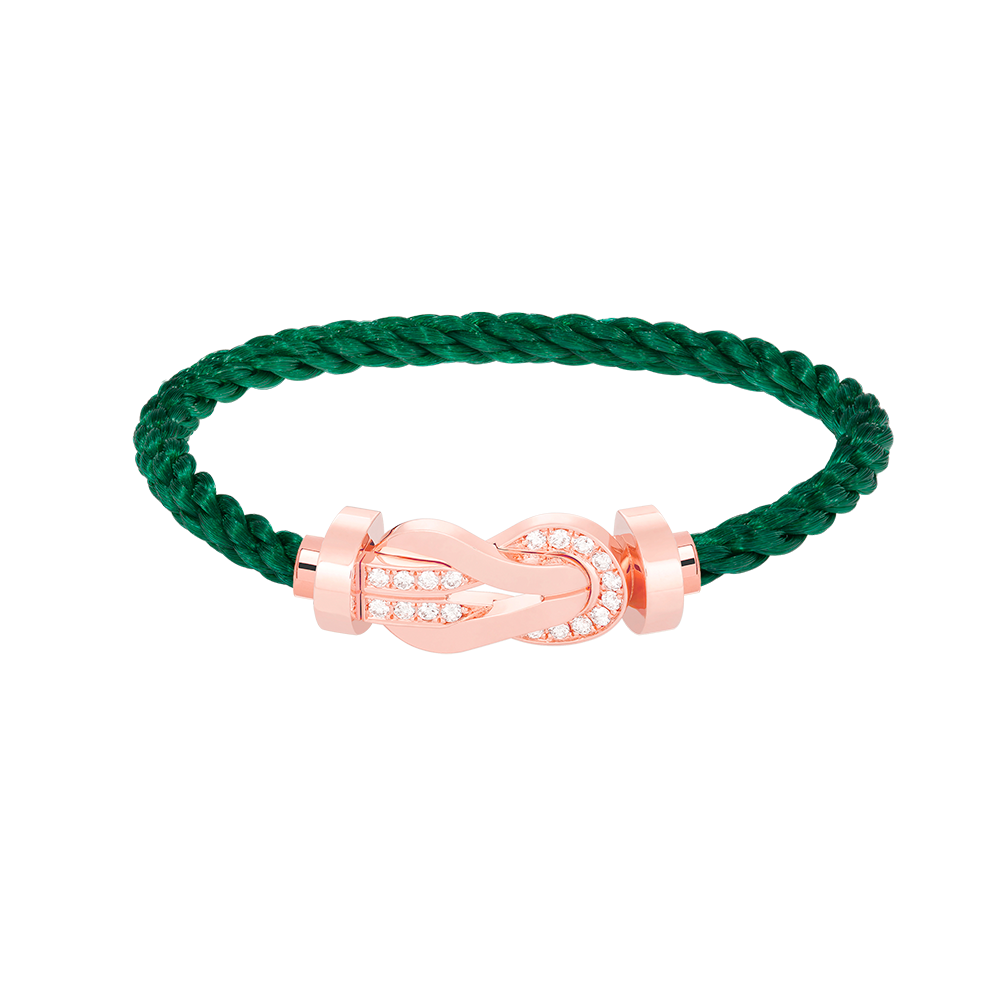 [LUXE]CHANCE PULSERA GRANDE DE MEDIO DIAMANTES CON HEBILLA DE 8 FIGURAS EN ORO ROSA