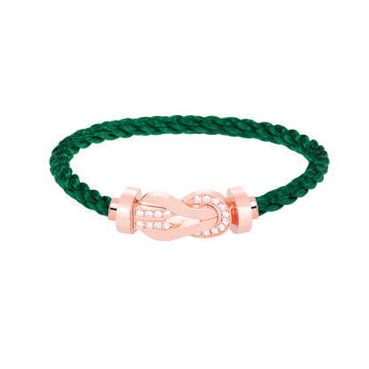 [LUXE]CHANCE PULSERA GRANDE DE MEDIO DIAMANTES CON HEBILLA DE 8 FIGURAS EN ORO ROSA