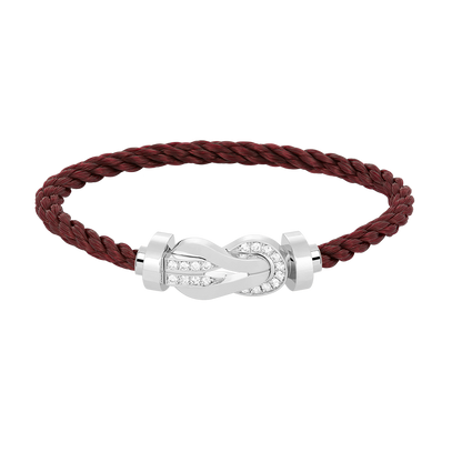 [LUXE]CHANCE PULSERA GRANDE DE MEDIO DIAMANTES CON HEBILLA DE 8 FIGURAS EN PLATA