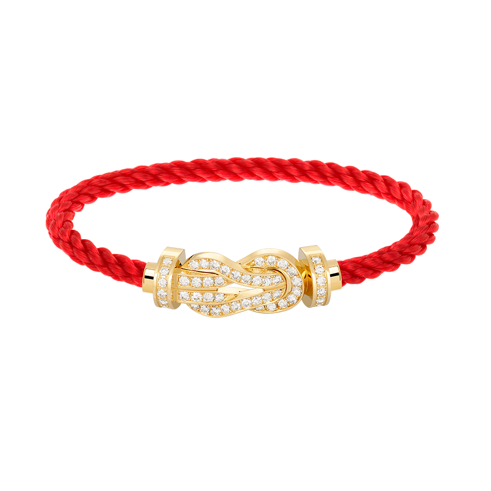[LUXE]CHANCE PULSERA GRANDE DE OCHO FIGURAS CON HEBILLA DE DIAMANTES COMPLETO EN ORO
