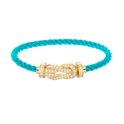 [LUXE]CHANCE PULSERA GRANDE DE OCHO FIGURAS CON HEBILLA DE DIAMANTES COMPLETO EN ORO