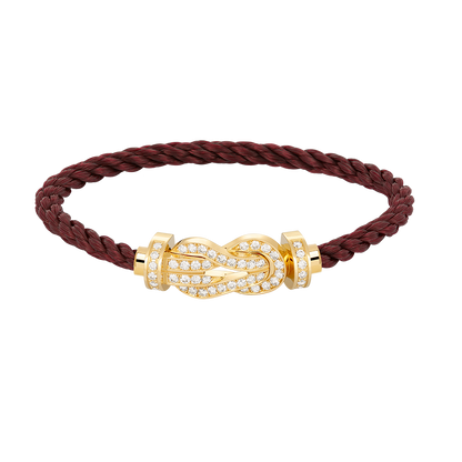 [LUXE]CHANCE PULSERA GRANDE DE OCHO FIGURAS CON HEBILLA DE DIAMANTES COMPLETO EN ORO