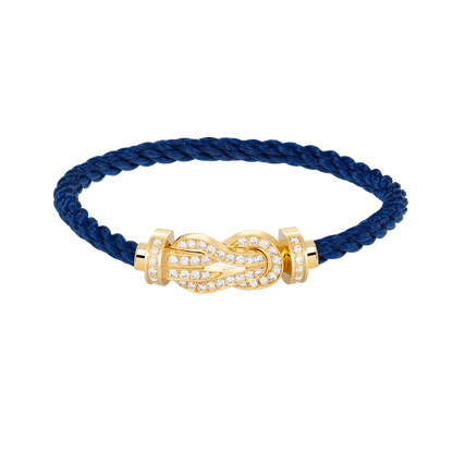[LUXE]CHANCE PULSERA GRANDE DE OCHO FIGURAS CON HEBILLA DE DIAMANTES COMPLETO EN ORO