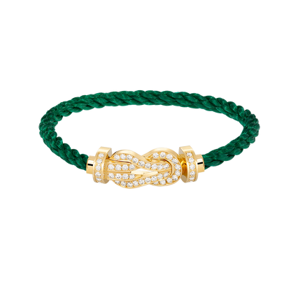 [LUXE]CHANCE PULSERA GRANDE DE OCHO FIGURAS CON HEBILLA DE DIAMANTES COMPLETO EN ORO