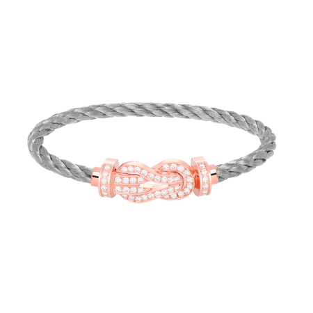 [LUXE]CHANCE PULSERA GRANDE DE 8 FIGURAS CON HEBILLA Y DIAMANTES EN ORO ROSA