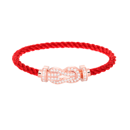 [LUXE]CHANCE PULSERA GRANDE DE 8 FIGURAS CON HEBILLA Y DIAMANTES EN ORO ROSA