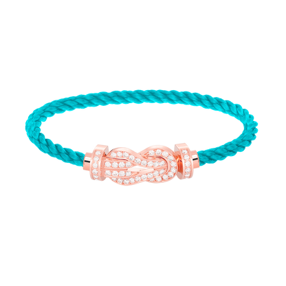 [LUXE]CHANCE PULSERA GRANDE DE 8 FIGURAS CON HEBILLA Y DIAMANTES EN ORO ROSA