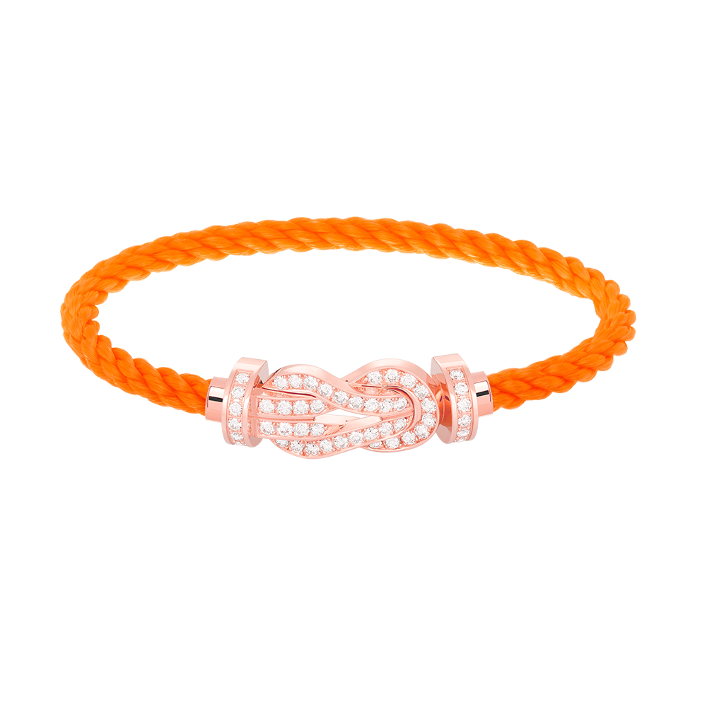 [LUXE]CHANCE PULSERA GRANDE DE 8 FIGURAS CON HEBILLA Y DIAMANTES EN ORO ROSA