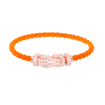 [LUXE]CHANCE PULSERA GRANDE DE 8 FIGURAS CON HEBILLA Y DIAMANTES EN ORO ROSA