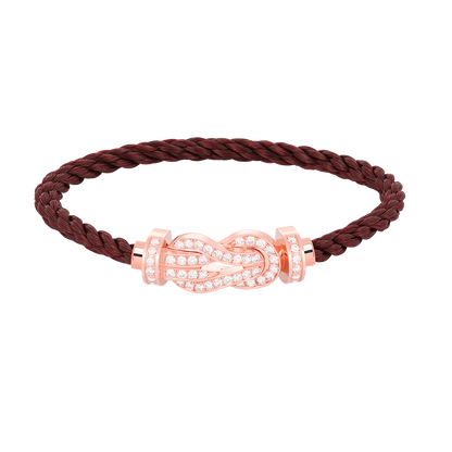 [LUXE]CHANCE PULSERA GRANDE DE 8 FIGURAS CON HEBILLA Y DIAMANTES EN ORO ROSA