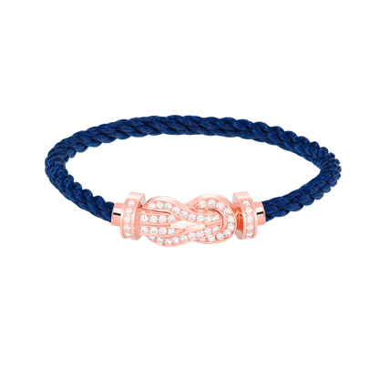 [LUXE]CHANCE PULSERA GRANDE DE 8 FIGURAS CON HEBILLA Y DIAMANTES EN ORO ROSA