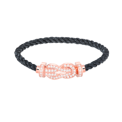 [LUXE]CHANCE PULSERA GRANDE DE 8 FIGURAS CON HEBILLA Y DIAMANTES EN ORO ROSA