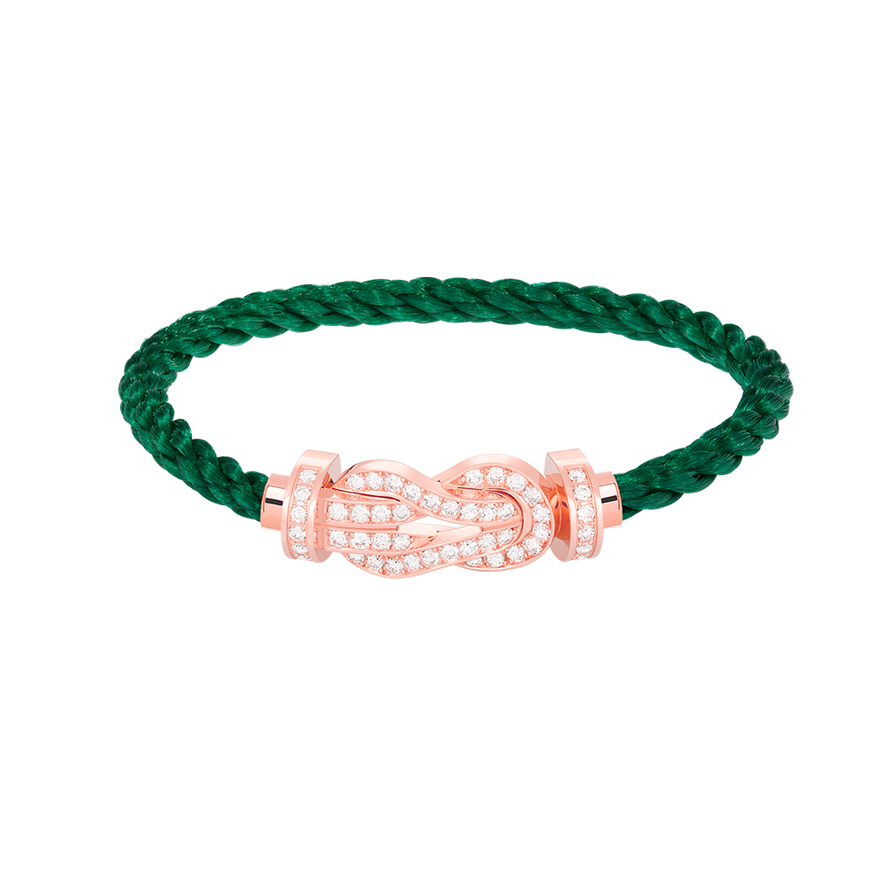 [LUXE]CHANCE PULSERA GRANDE DE 8 FIGURAS CON HEBILLA Y DIAMANTES EN ORO ROSA