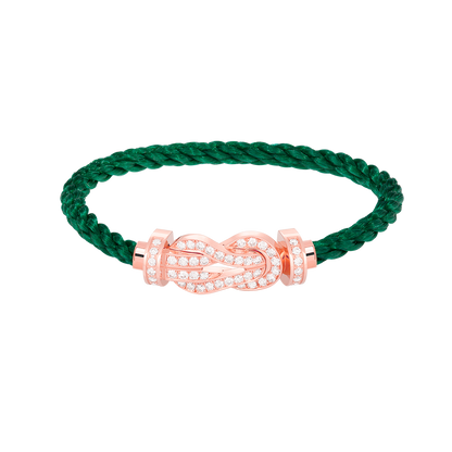 [LUXE]CHANCE PULSERA GRANDE DE 8 FIGURAS CON HEBILLA Y DIAMANTES EN ORO ROSA