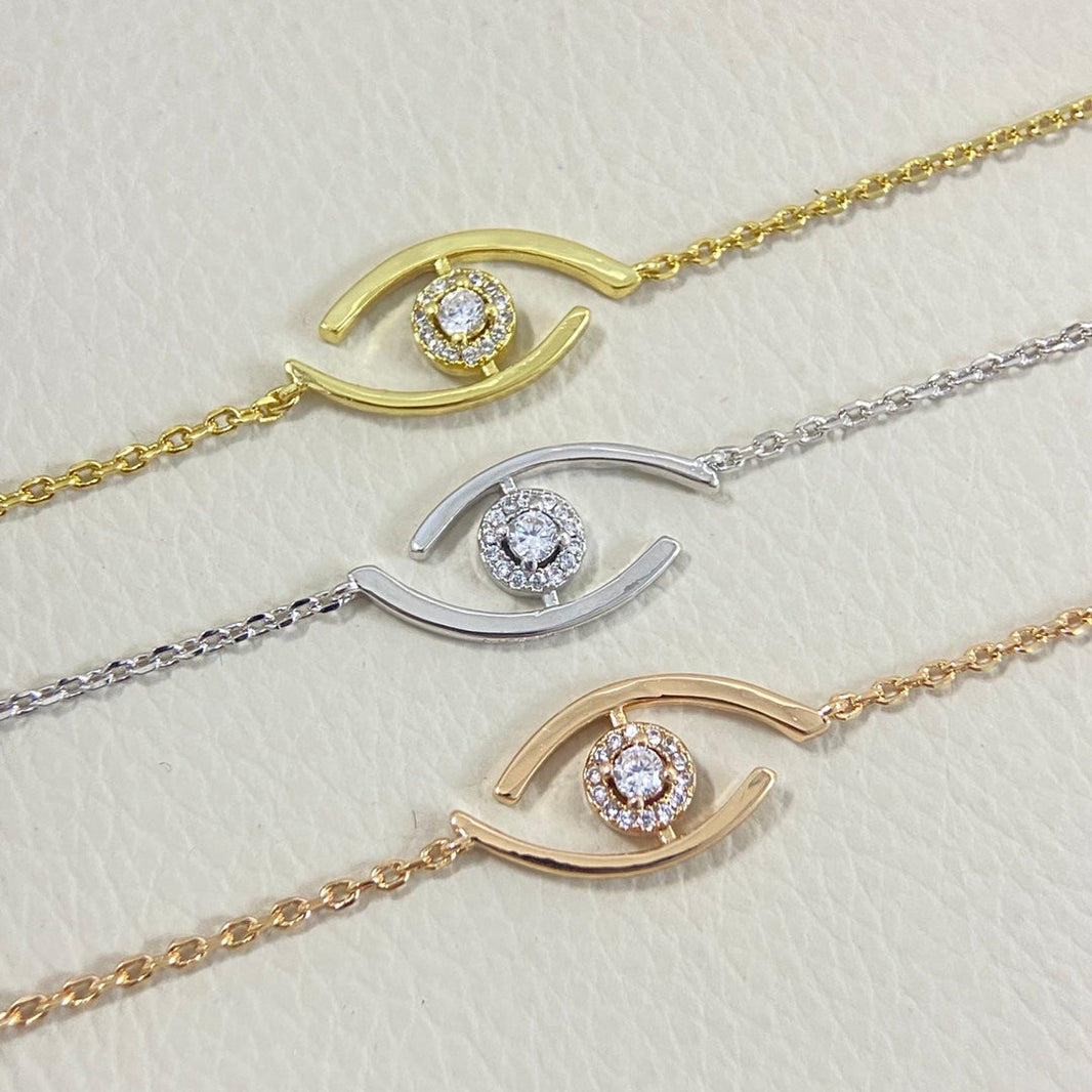 [LUXE] Lucky Eye Pave-Set Diamond Bracelet