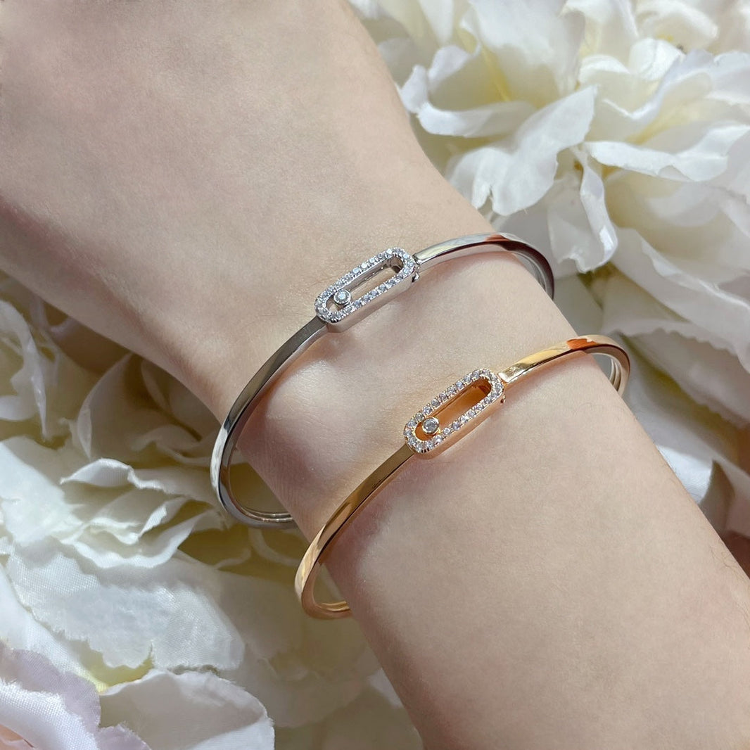 [LUXE] Move Uno pavé flex bangle medium