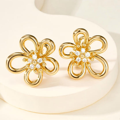 [LUXE] FLOWERLACE EARRING 5 DIAMONDS