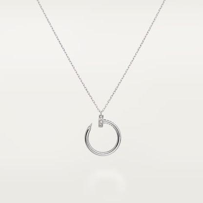 [LUXE] JUSTE NECKLACE HALF DIAMOND